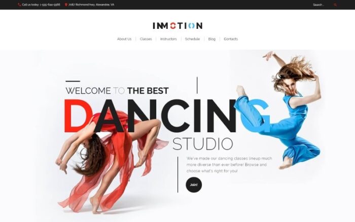 InMotion - Tema WordPress Sekolah Tari