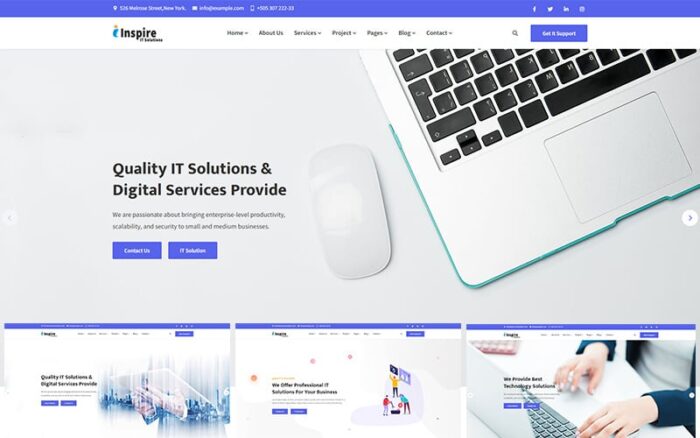 Inspire - Template Situs Web HTML5 Serbaguna Solusi TI & Layanan Bisnis