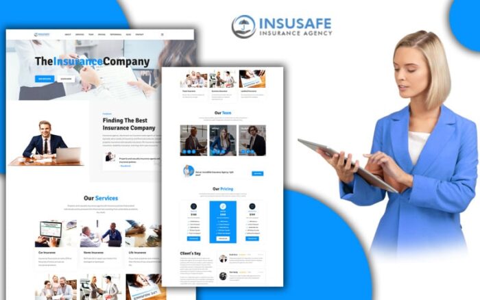 Template HTML5 Halaman Arahan Paket Asuransi Insusafe