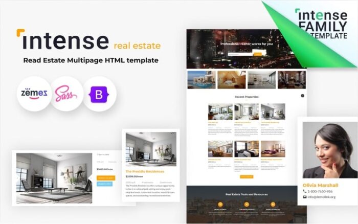 Intense - Template Situs Web HTML5 Real Estat