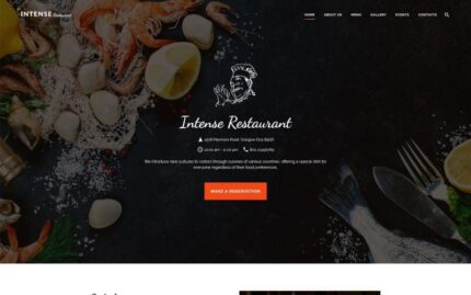 INTENSE Restaurant Website Template