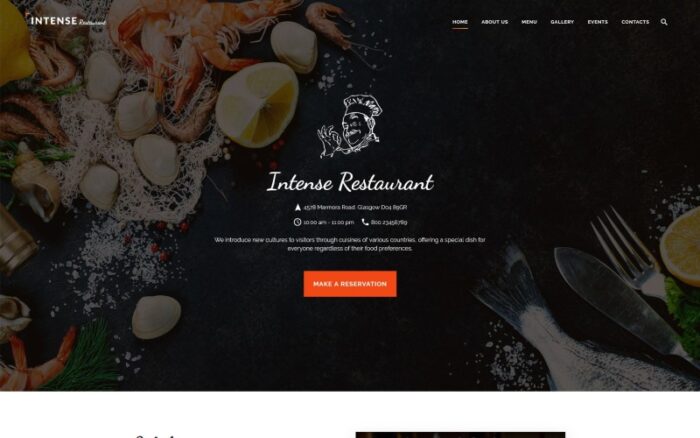 Template Situs Web Restoran INTENSE