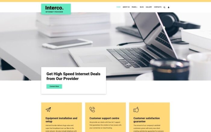 Template Joomla Penyedia Internet Interco