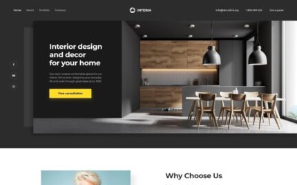 Interia - Design One Page Creative HTML Landing Page Template