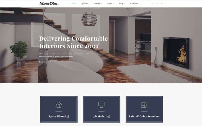 Dekorasi Interior - Template Situs Web HTML5 Multihalaman Desain Interior