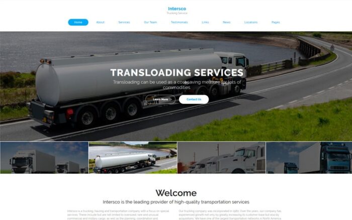 Intersco - Template Situs Web Logistik & Transportasi