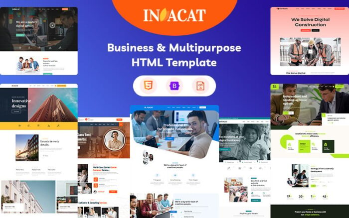 Invacat - Template Situs Web HTML 5 Bisnis & Serbaguna