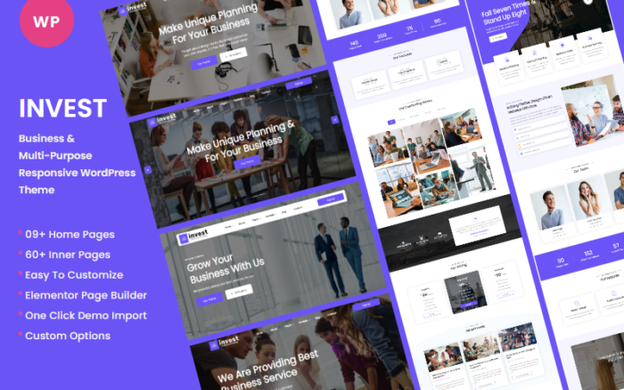 Invest - Tema WordPress Responsif Bisnis dan Serbaguna