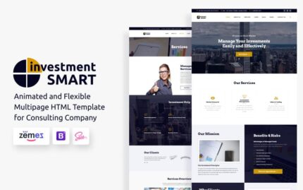 Investasi Cerdas - Template Situs Web Perusahaan Manajemen Investasi