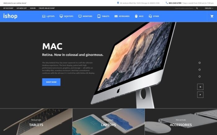 iShop - Tema Magento Elektronik