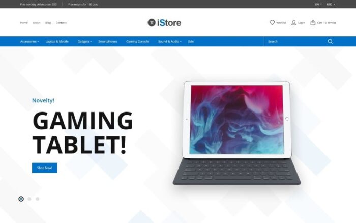 iStore - Toko Elektronik Tema PrestaShop E-dagang Bootstrap Bersih