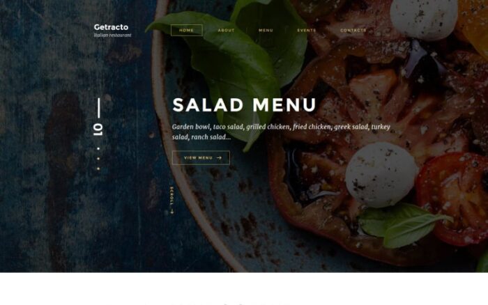 Template Situs Web Responsif Restoran Italia