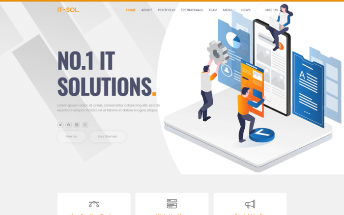 ITSol - Template Situs Web Teknologi & Solusi TI