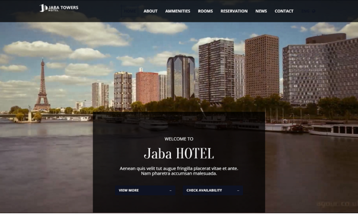 Template Situs Web HTML5 Premium Serbaguna JABA Tower Hotel