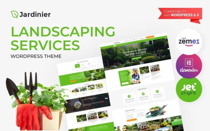 Jardinier - Tema WordPress Layanan Lansekap