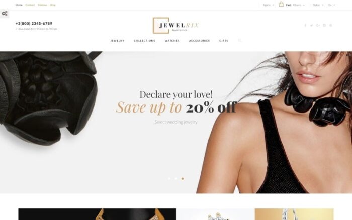 Jewelrix - Tema PrestaShop Toko Perhiasan