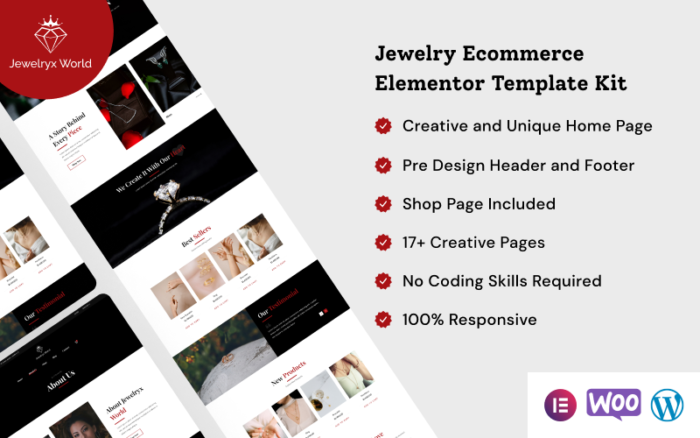 Jewelryx - Jewelry Ecommerce Elementor Template Kit