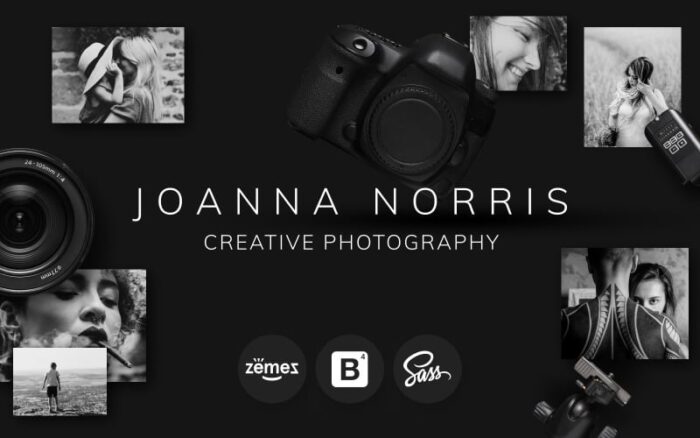 Joanna Norris - Templat Situs Web Portofolio Fotografer