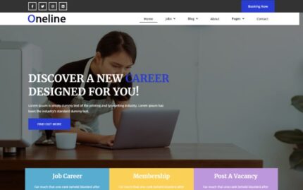 Template Situs Web Tema Bootstrap Portal Pekerjaan