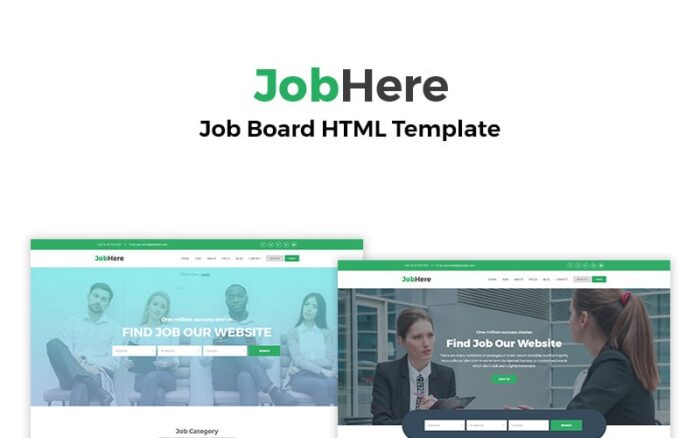 JobHere - Templat Situs Web Papan Pekerjaan