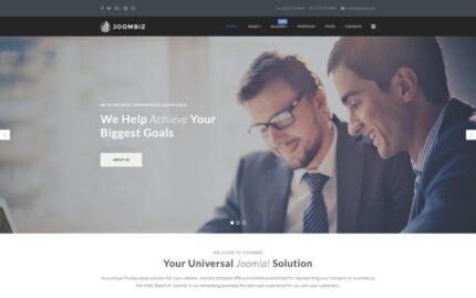 Joombiz - Template Joomla Perusahaan Bisnis yang Elegan