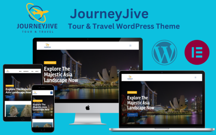 JourneyJive - Tema WordPress Elementor untuk Tur & Perjalanan