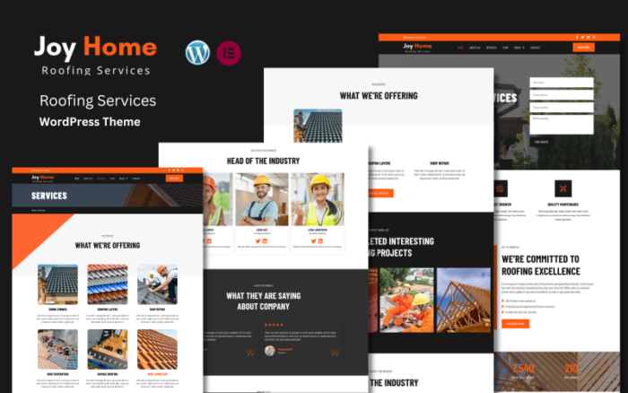 Joy Home - Tema WordPress Layanan Atap