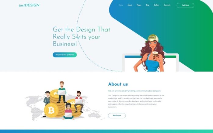 justDESIGN - Templat Joomla Studio Desain Web