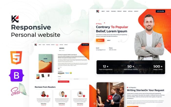 KA - Business Coach Personal Website HTML5 Template