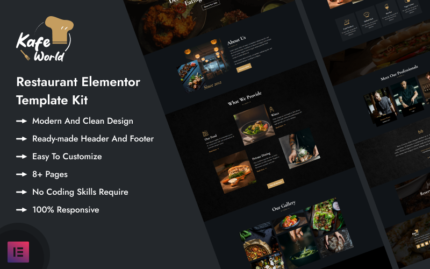 KafeWorld - Restaurant Elementor Template Kit