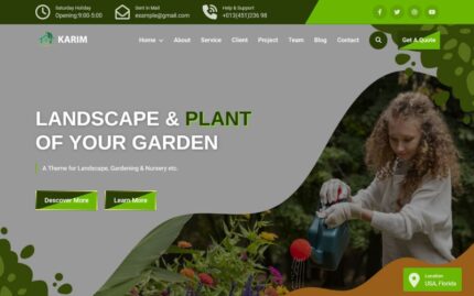 Karim - Template Halaman Arahan HTML5 Berkebun & Lanskap