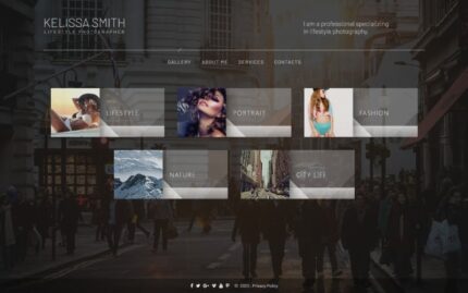 Kelissa Smith - Photographer Portfolio Website Template