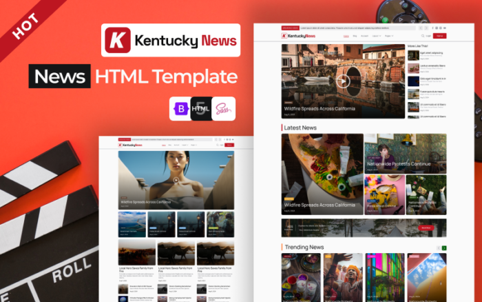 KentuckyNews -  News, Blog & Magazine HTML Template