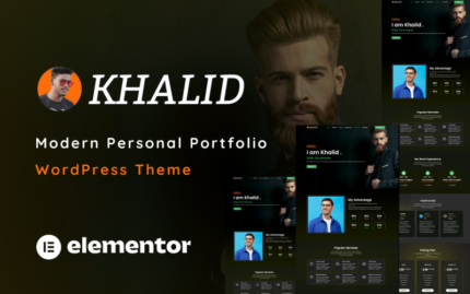 Khalid - One Page Portfolio WordPress Theme