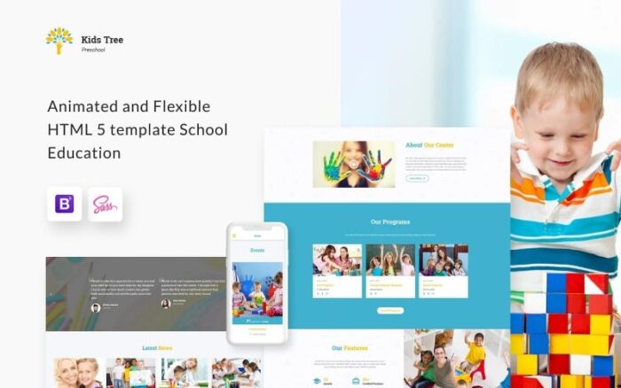 Template Situs Web HTML Bootstrap5 untuk Pendidikan Prasekolah - Kids Tree