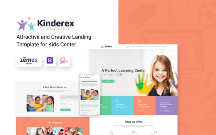 Templat Situs Web Kinderex - Pusat Pembelajaran Anak