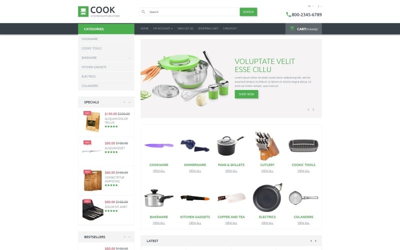 Template OpenCart Toko Perlengkapan Dapur