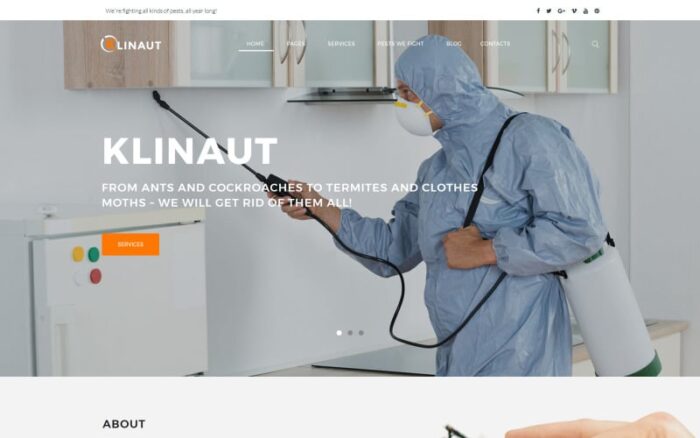 Klinaut - Tema WordPress Pengendalian Hama