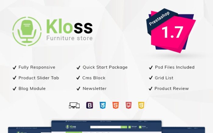 Tema PrestaShop Furnitur Kloss