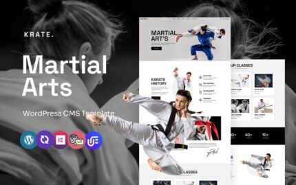 Krate - Martial Arts School And Training Multipurpose WordPress Elementor Theme