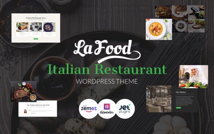 La Food - Tema WordPress Responsif Restoran Italia