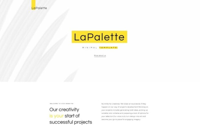 La Palette - Tema WordPress Elementor Minimalis Kreatif