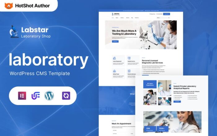 Labstar - Tema WordPress Elementor Penelitian Laboratorium dan Sains