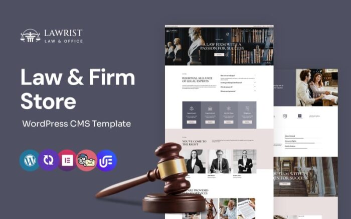 Lawrist - Law Firm And Lawyer  WordPress Elementor Theme