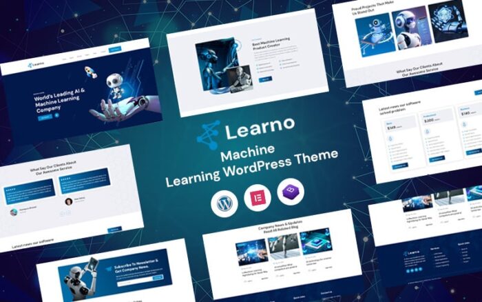 Learno – Tema WordPress Pembelajaran Mesin dan AI