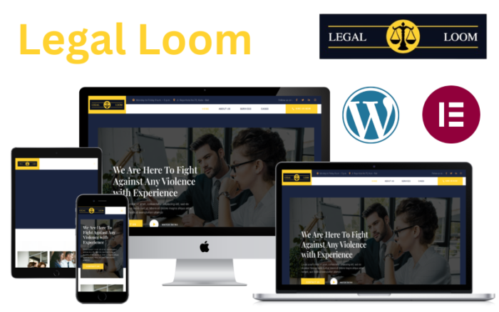 Legal Loom - Tema WordPress Elementor Firma Hukum & Pengacara