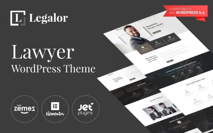 Legalor - Tema WordPress Elementor untuk Pengacara