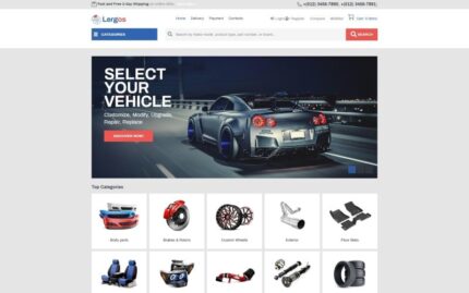 Lergos - Car Spare Parts ECommerce Classic Elementor WooCommerce Theme