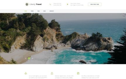 Liberty Travel - Travel Agency  Modern HTML Bootstrap Landing Page Template