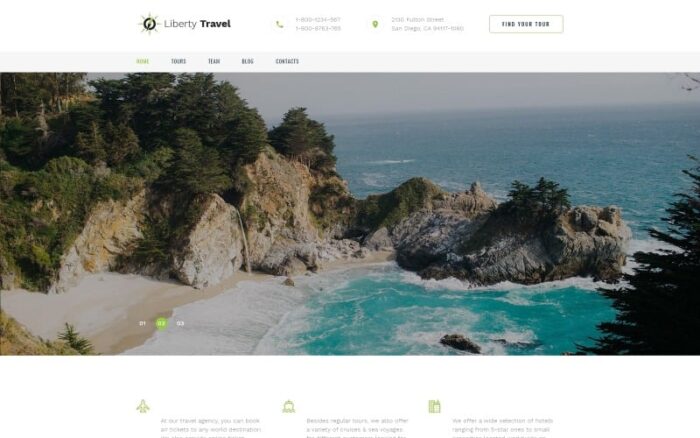 Liberty Travel - Template Halaman Arahan HTML Bootstrap Modern Agen Perjalanan